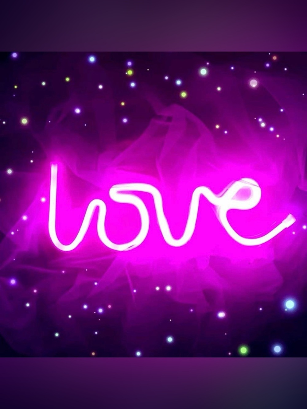 Pink Neon LED ‘Love' Sign Light Decorative Wall Accent Battery or USB Powered